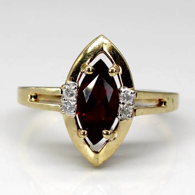 Shop Jewelry That Shines Without The High Price Garnet & Diamond Cocktail Ring | 1.08ct | 0.08ctw | SZ 7.75 |