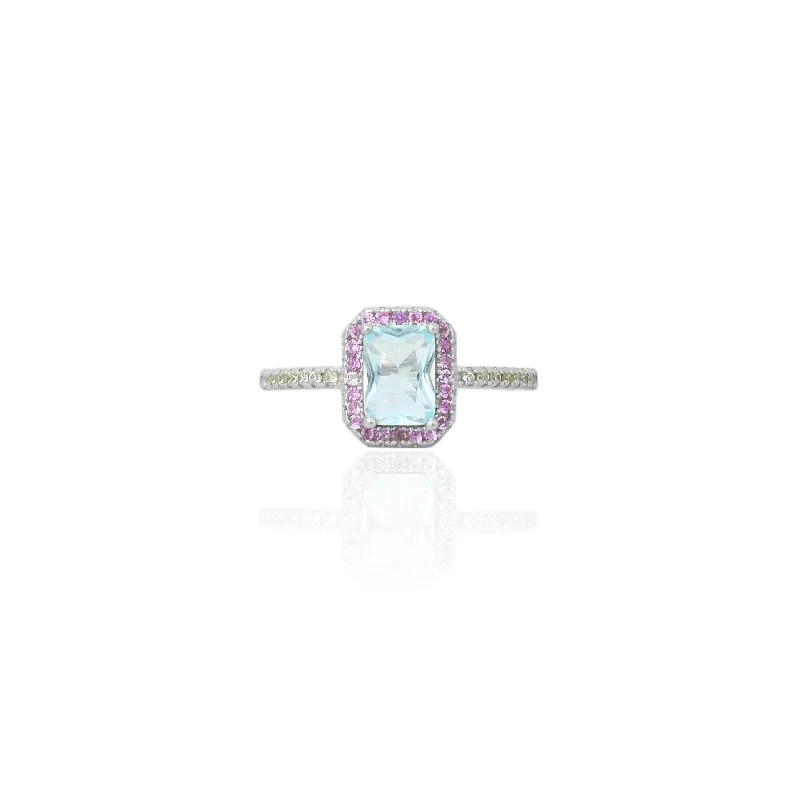 Discounted Jewelry For A Glamorous Look Sterling Silver "Grace of Pink" Emerald Cut Stone Ring for Women Discounted Jewelry For A Glamorous Look Sterling Silver "Grace of Pink" Emerald Cut Stone Ring for Women
