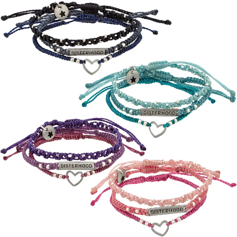 Affordable Gold-Plated Jewelry For Modern Fashion Sisterhood Woven Bracelet Set