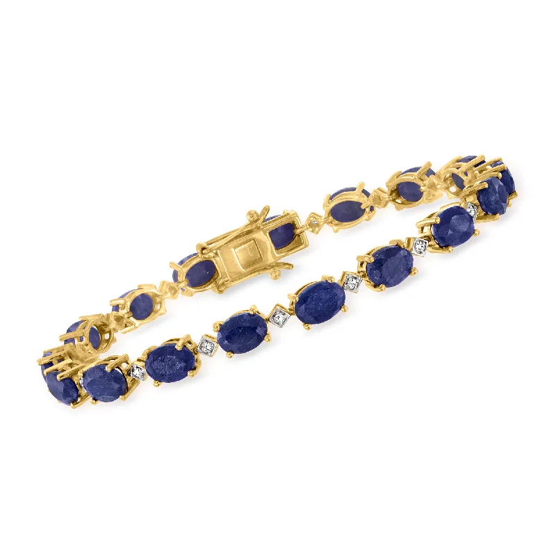 Special Offers On Handcrafted And Designer Jewelry Ross-Simons Sapphire and . Diamond Bracelet in 18kt Gold Over Sterling