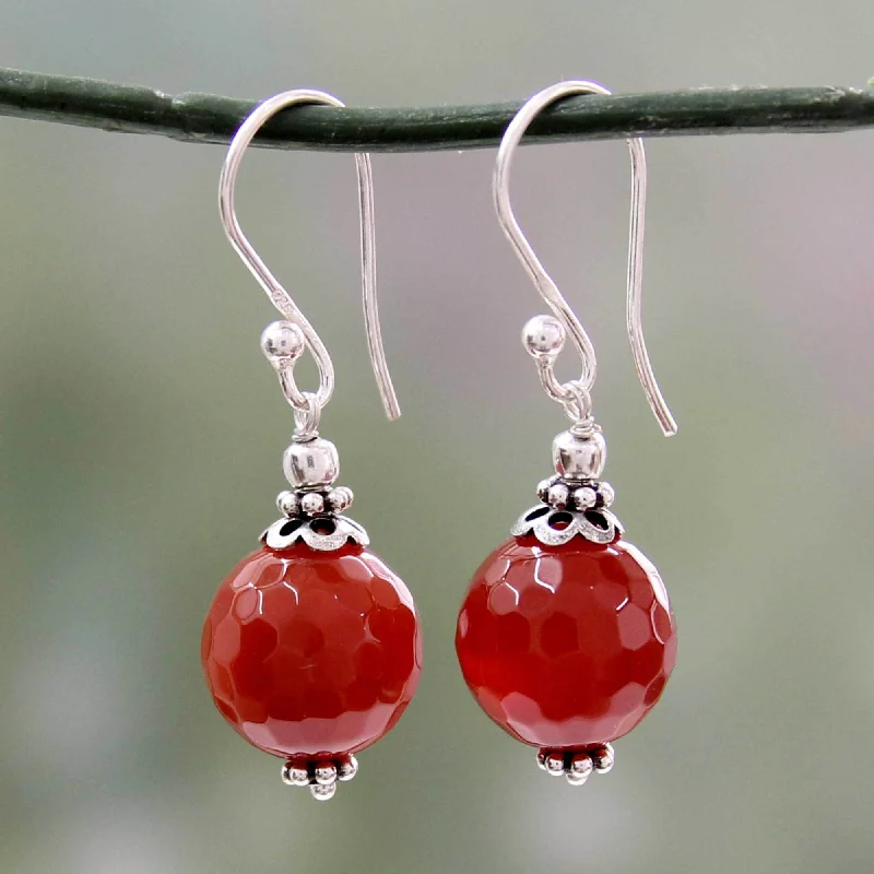 Bold And Beautiful Jewelry Now At Irresistible Prices Sterling Silver Red Agate Dangle Earrings