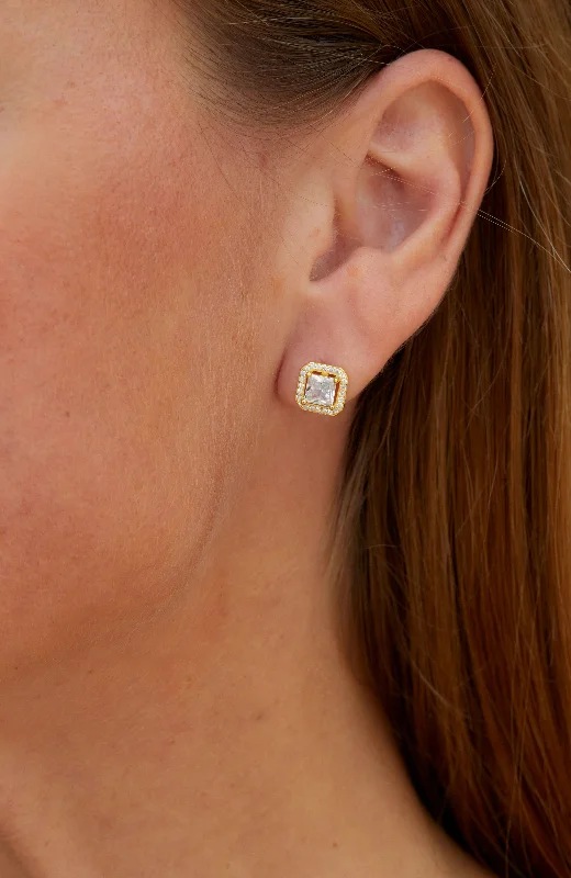 Elegant Rose Gold Jewelry For A Stylish Touch Vermeil Asscher Cut Stud
