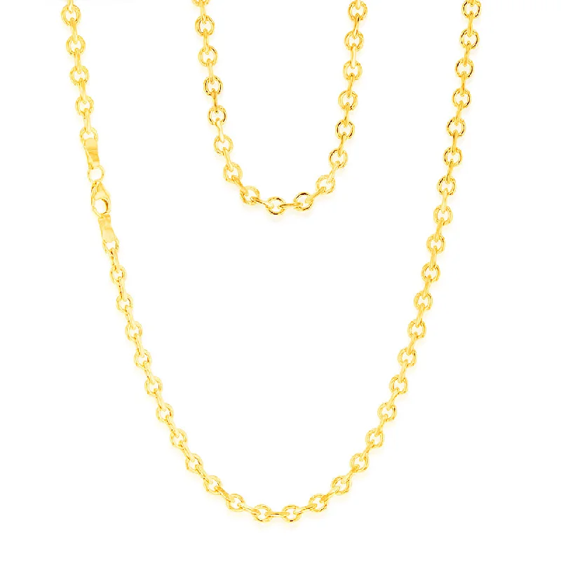 Modern Jewelry At Exclusive Discounts – Shop Today 9ct Yellow Gold Belcher 45cm Chain