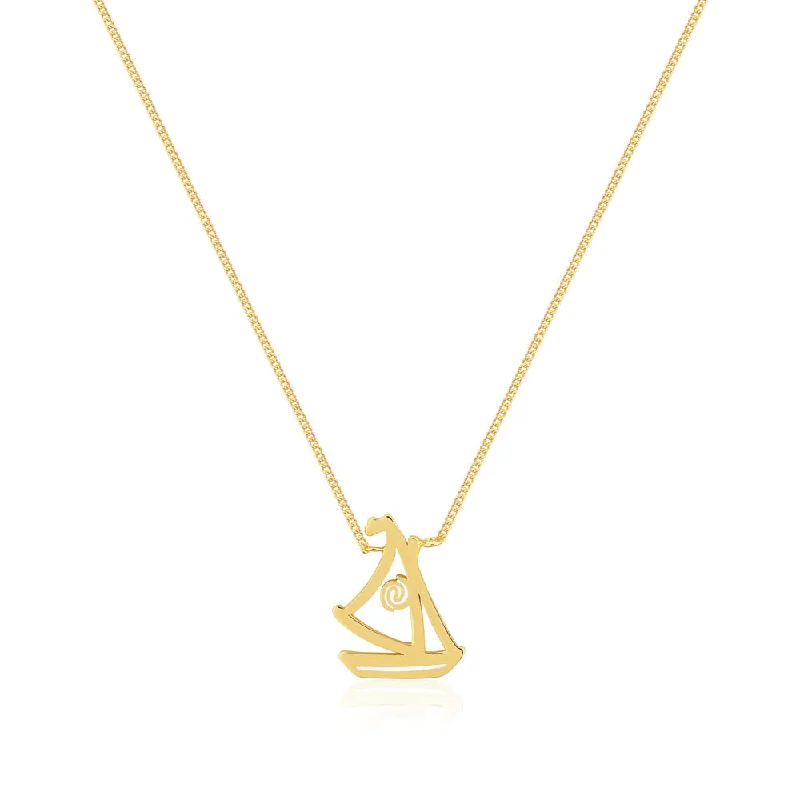 Last Chance To Grab Your Favorite Jewelry At A Discount Disney Princess Gold Plated Moana Wayfarer Pendant With 40cm Chain