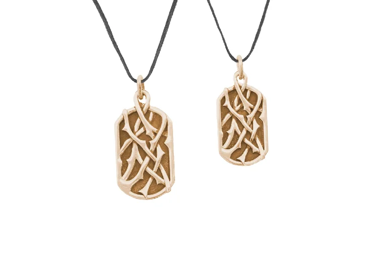 Exclusive Jewelry Offers – Sparkle For Less Elvish Woodland Dog Tag Pendant, Red Gold