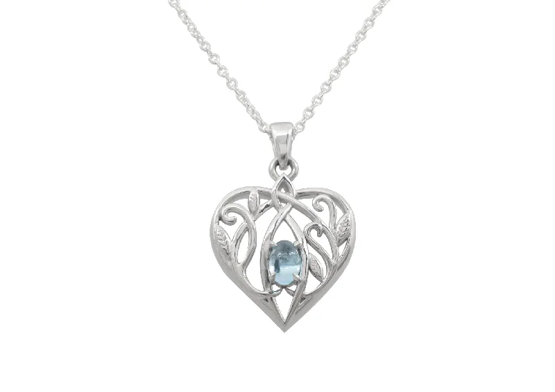 Shine Without Limits – Jewelry Sale Happening Now Elvish Gemstone Heart Pendant, Sterling Silver