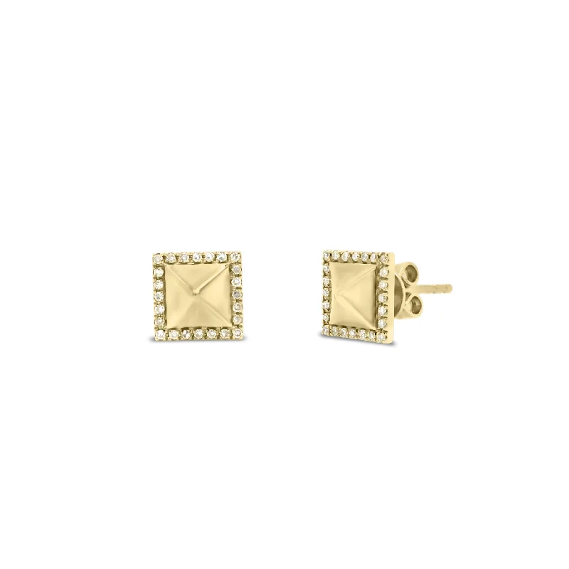 Limited-Time Jewelry Sale – Don't Miss Out On Dazzling Discounts Diamond Pyramid Stud Earrings