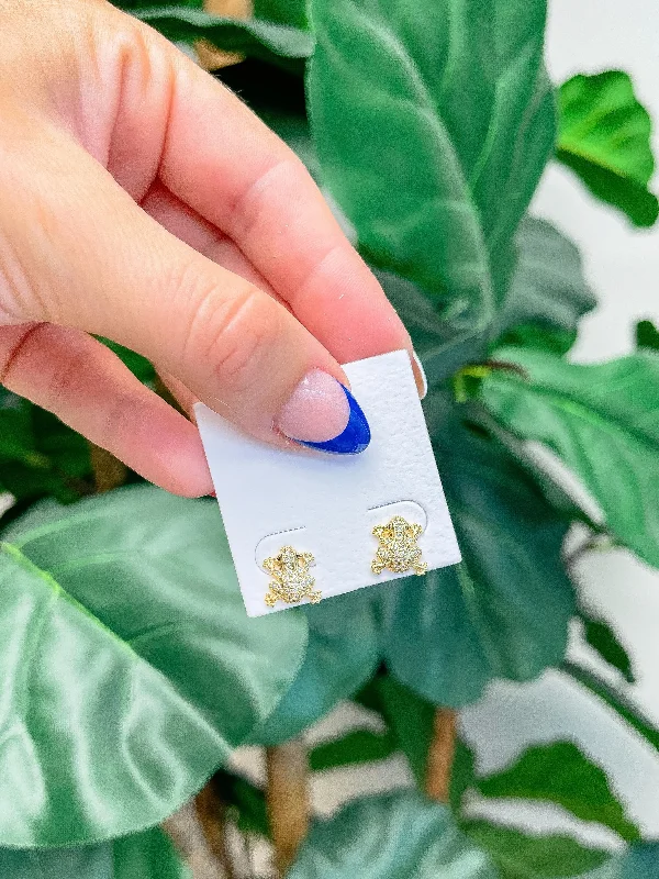 Luxury Jewelry Without The Luxury Price Tag Cubic Zirconia Frog Stud Earrings