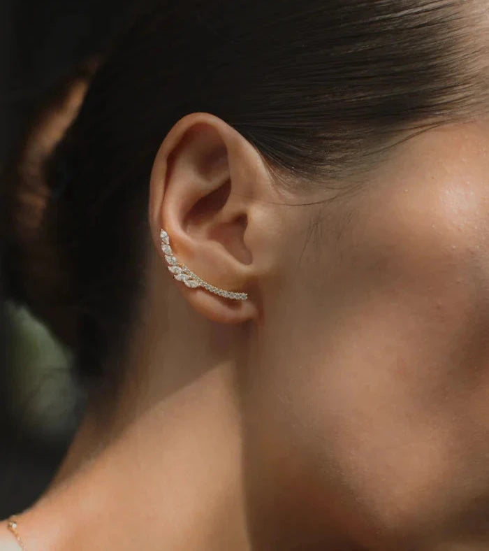 Fashion-Forward Jewelry At Incredible Prices Leaf Gold Plated Ear Climbers