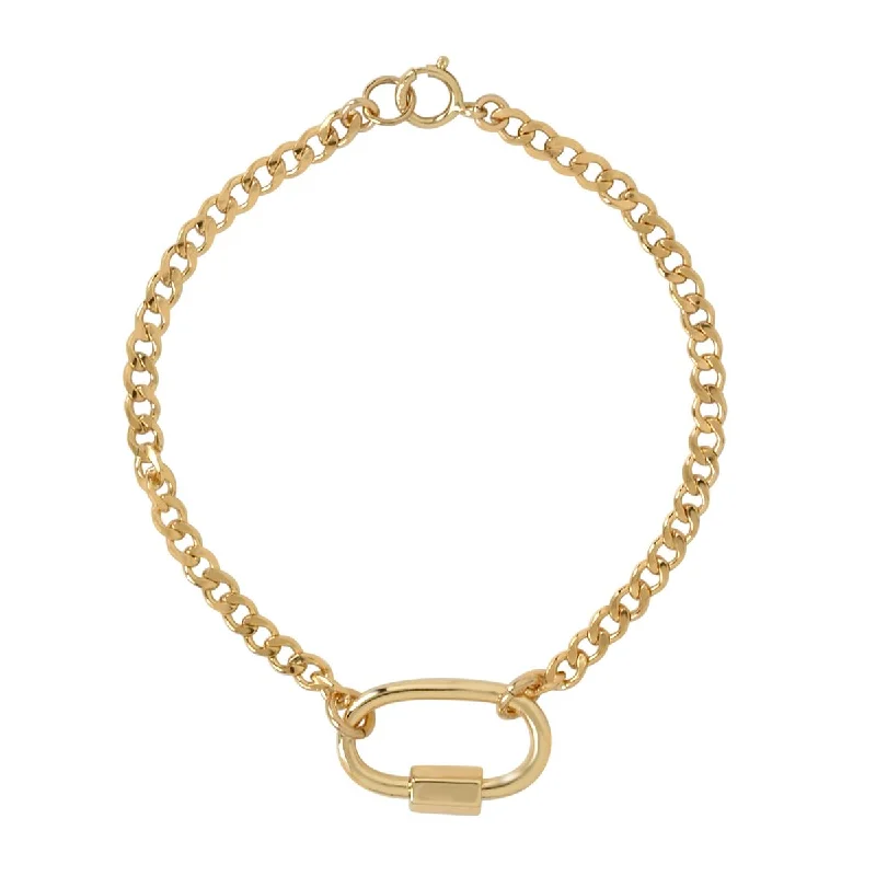 Everyday Jewelry Essentials Now On Sale Curb Chain Carabiner Bracelet