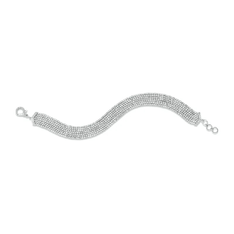 Luxury Handcrafted Jewelry For Elegant Looks DIAMOND 7 THREAD STACK BRACELET