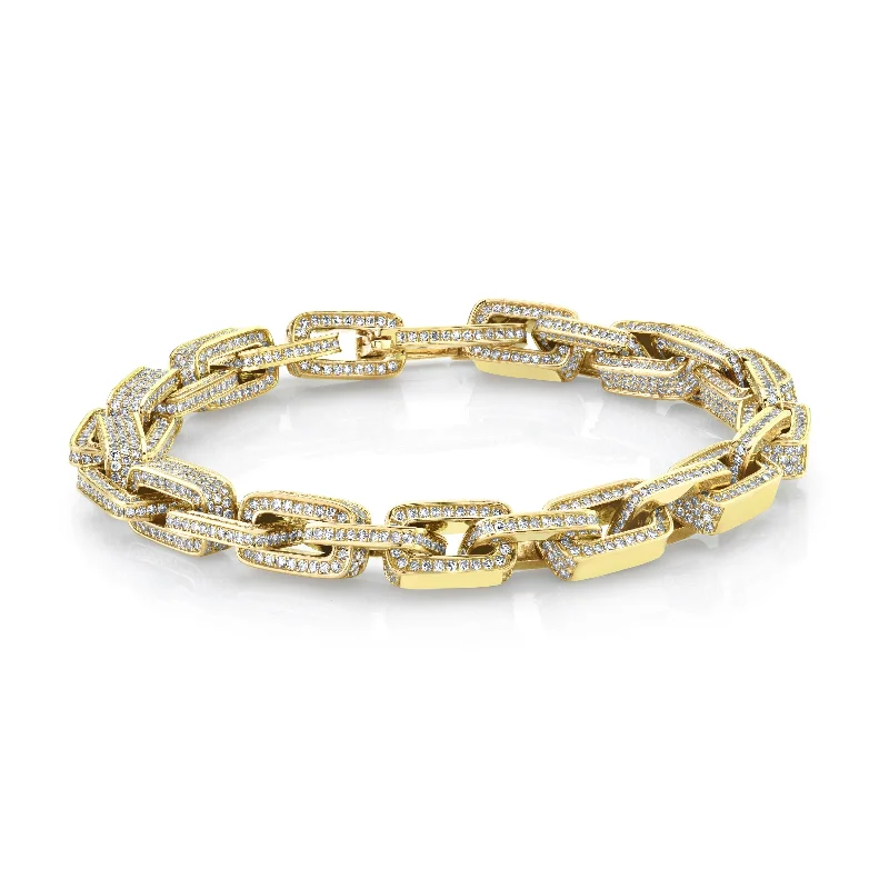 Beautiful Jewelry, Breathtaking Discounts – Hurry In MEN'S DIAMOND PAVE DECO LINK BRACELET
