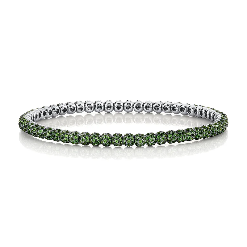 Shop Fine Jewelry With Exclusive Savings MEN'S GREEN GARNET PAVE BALL BRACELET