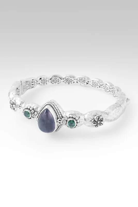 Discounted Luxury Jewelry – Shine Without The Splurge Storms Calmed Bangle™ in Rainbow Fluorite