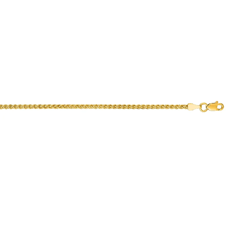 Exclusive Jewelry Sale – Sparkle For Less 14K Gold 2.1mm Round Wheat Chain