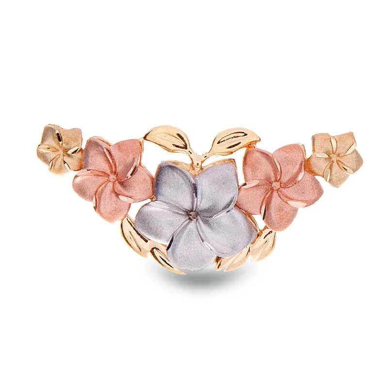 Big Savings On Your Favorite Jewelry Pieces Tri-Tone Gold Flower Slider