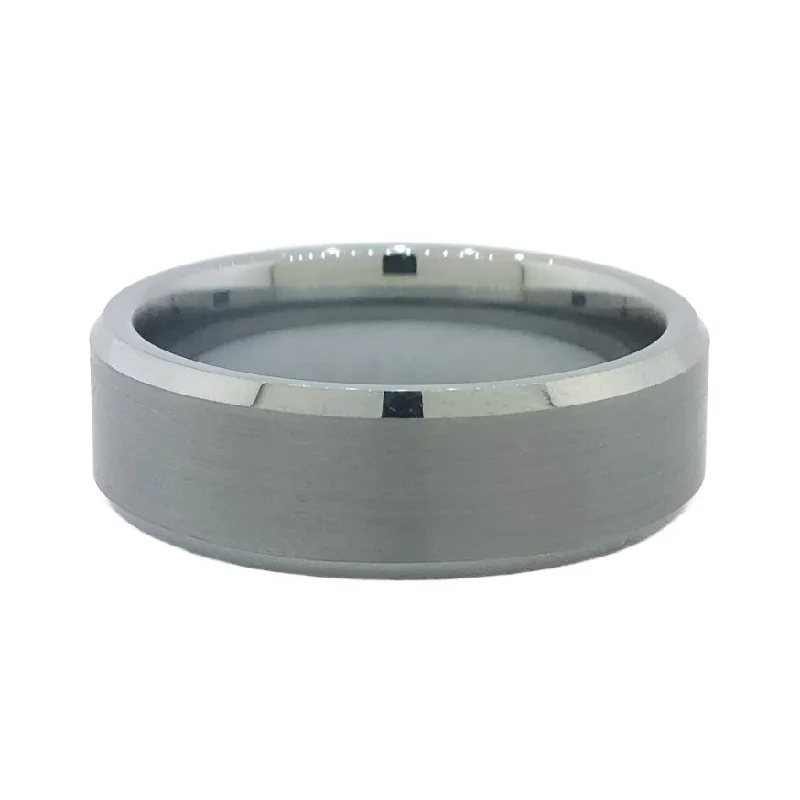 Customized Silver Jewelry For Unique Style Men's Tungsten 8mm Band