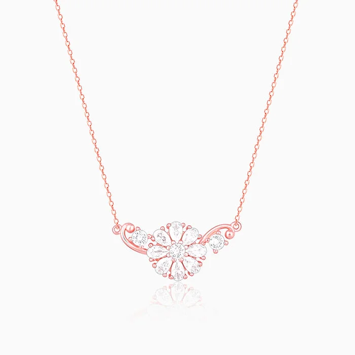 Luxury Meets Affordability – Jewelry Sale Now Live Rose Gold Floral Necklace