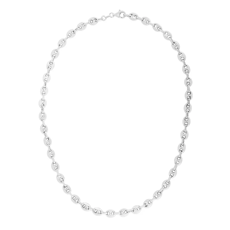 Luxury Meets Affordability – Jewelry Sale Live Now Silver 6.4mm Lite Puffed Mariner Chain