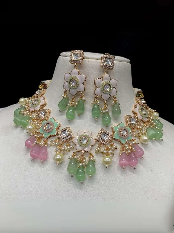 Don't Miss Out On Bestselling Jewelry At Special Prices Designer Multi Color Beaded & Kundan Necklace