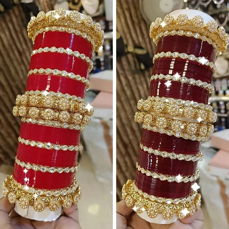 Unmissable Deals On Handmade Jewelry Collections Manisha Jewellery Gold Plated Acrylic Bangles Set (1 Piece Only)